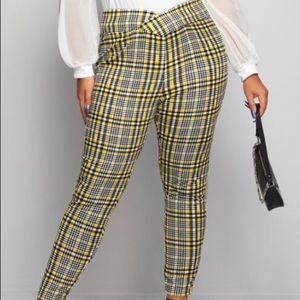 Yellow plaid pants